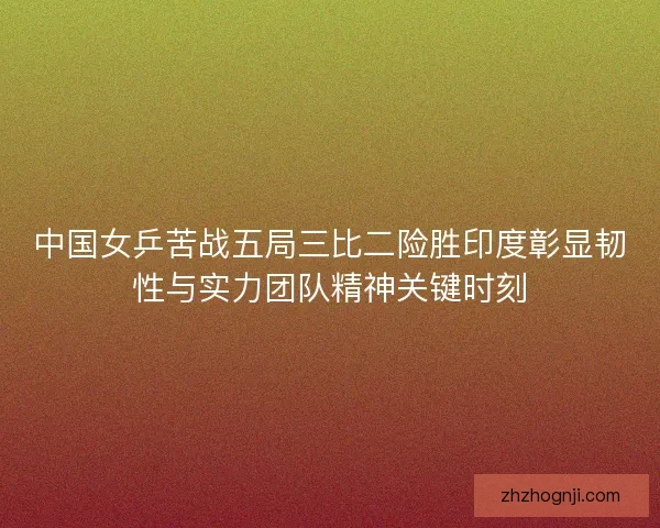 中国女乒苦战五局三比二险胜印度彰显韧性与实力团队精神关键时刻