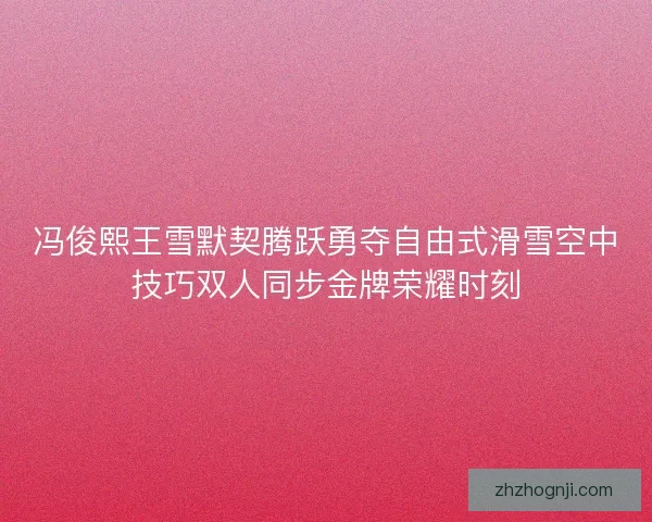 冯俊熙王雪默契腾跃勇夺自由式滑雪空中技巧双人同步金牌荣耀时刻