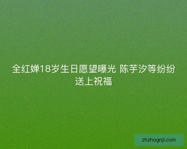 全红婵18岁生日愿望曝光 陈芋汐等纷纷送上祝福