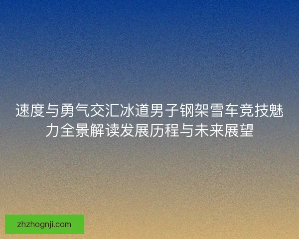 速度与勇气交汇冰道男子钢架雪车竞技魅力全景解读发展历程与未来展望