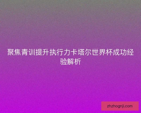 聚焦青训提升执行力卡塔尔世界杯成功经验解析